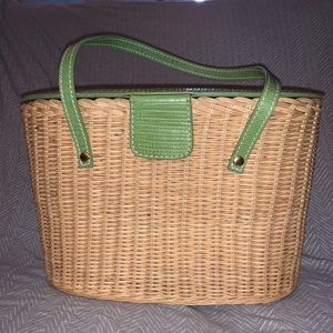 Bath and Body Works Wicker Basket Bag/Purse